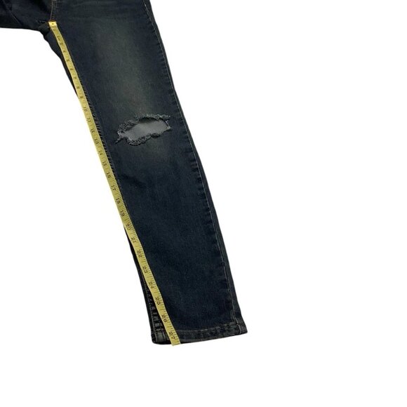 Free People Distressed Skinny Denim Mid Rise Jeans Womens Size 28 Blue - Picture 7 of 10